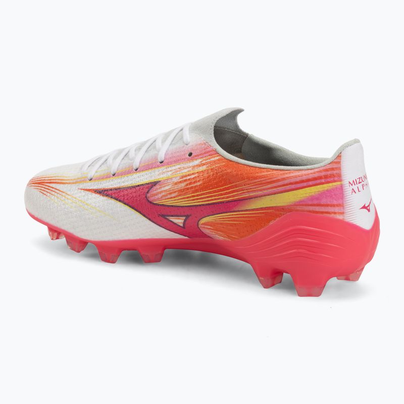 Încălțăminte de fotbal Mizuno Alfa III Pro FG white/fuchsia purple 3