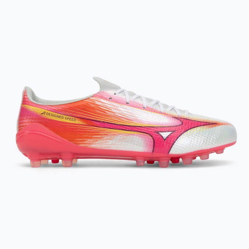 Încălțăminte de fotbal Mizuno Alpha III Japan AG white/fuchsia purple 2
