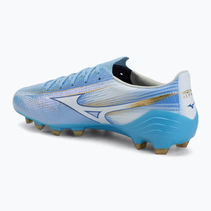 Încălțăminte de fotbal Mizuno Alfa III Elite FG celeste/white 3