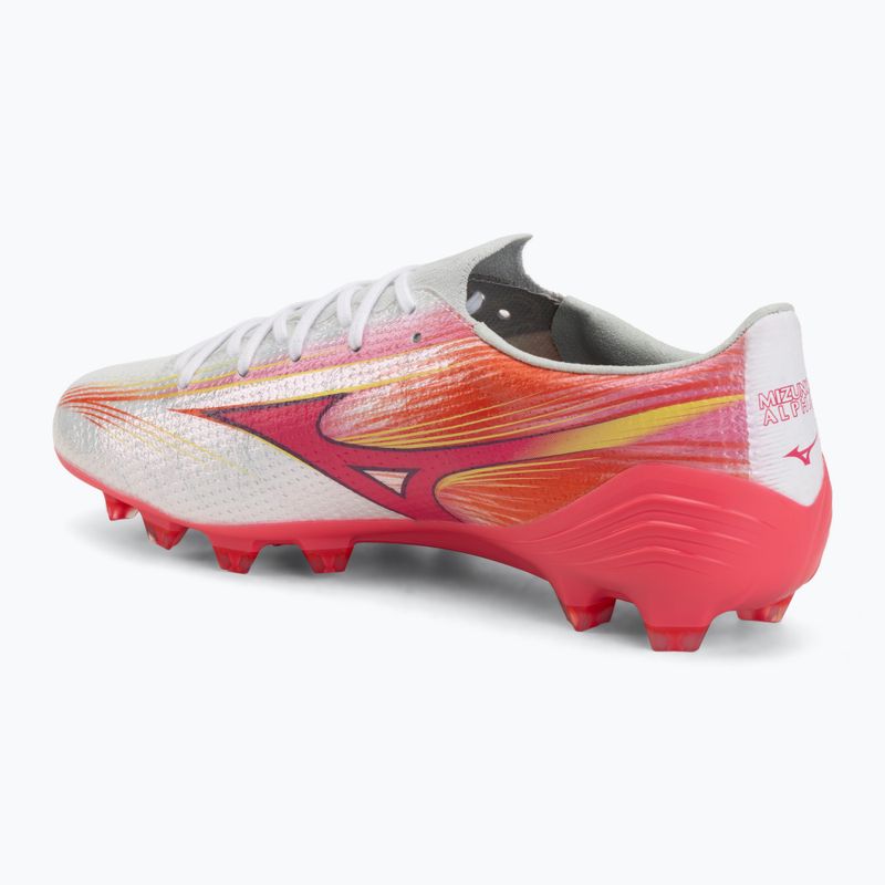 Încălțăminte de fotbal Mizuno Alfa III Elite FG white/fuchsia purple 3