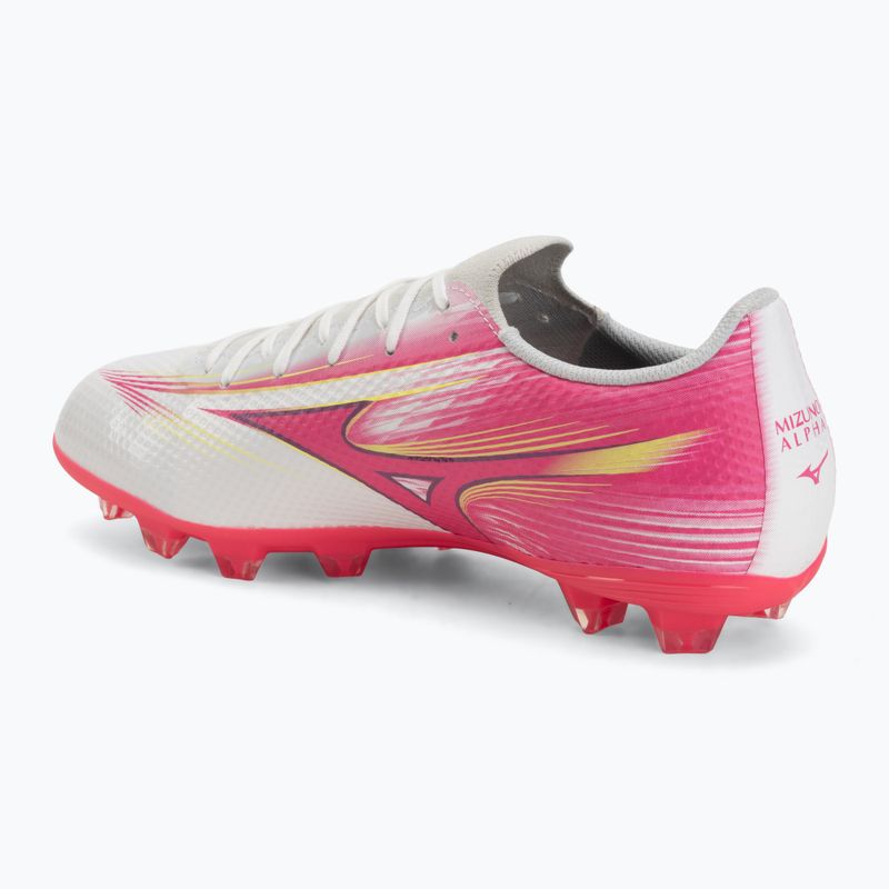 Încălțăminte de fotbal Mizuno Alfa III Select FG white/fuchsia purple 3