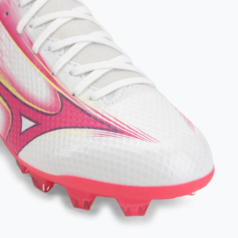 Încălțăminte de fotbal pentru copii Mizuno Alfa III Select Jr FG white/fuchsia purple 7