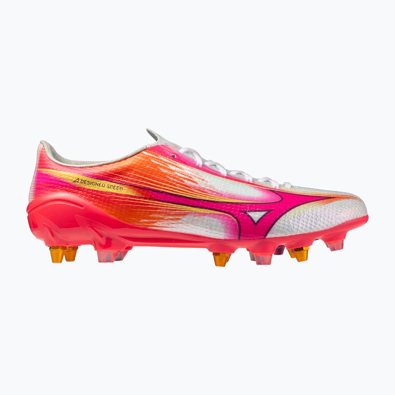 Încălțăminte de fotbal Mizuno Alpha III Japan Mix white/fuchsia purple