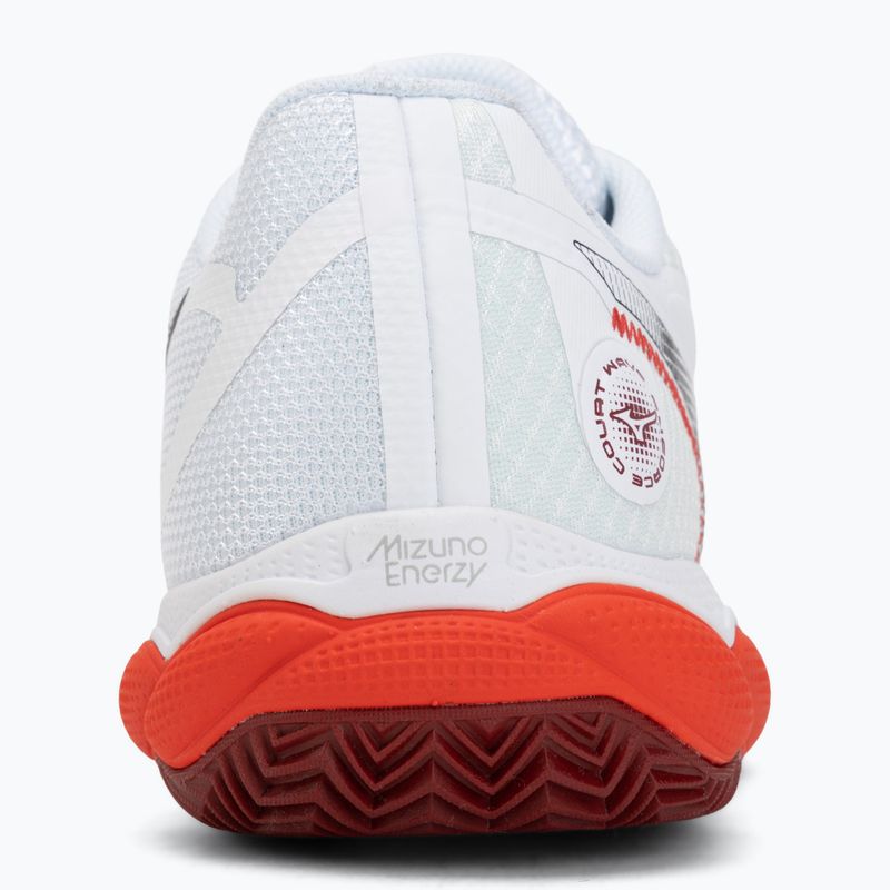 Încălțăminte de tenis pentru bărbați Mizuno Wave Enforce Court CC fiery red/white/sun-dried tomato 6