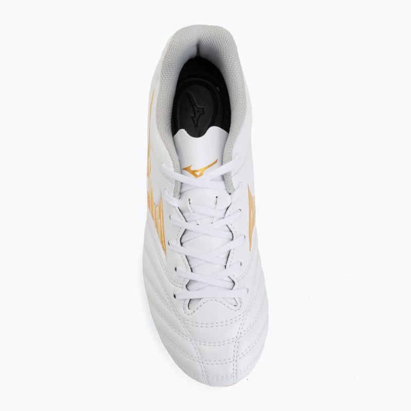 Încălțăminte de fotbal pentru copii Mizuno Monarcida Neo III Select FG white/mp gold 5