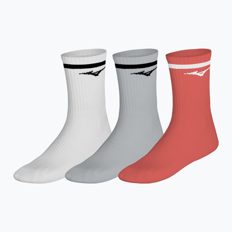 Șosete Mizuno Training With Line white/cloudspace/lava orange 8