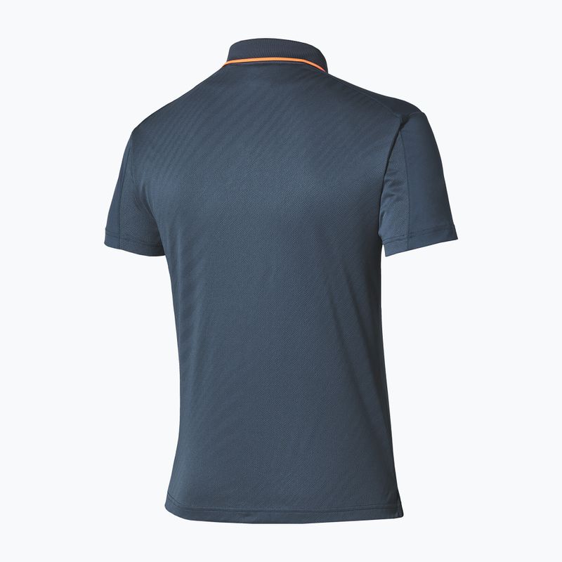 Tricou de tenis pentru bărbați Mizuno Tennis Short Sleeve Polo insigna blue 2