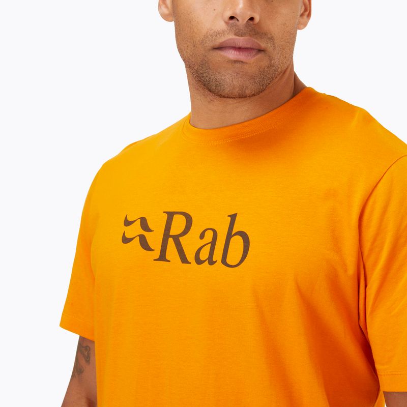 Tricou de trekking Rab Stance Logo SS pentru bărbați  portocaliu QCB-08-SUN-SML 3