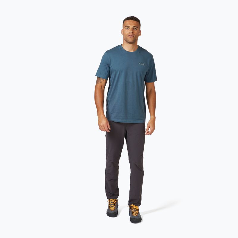 Tricou de trekking pentru bărbați Rab Stance Mountain Peak albastru QCB-66 3