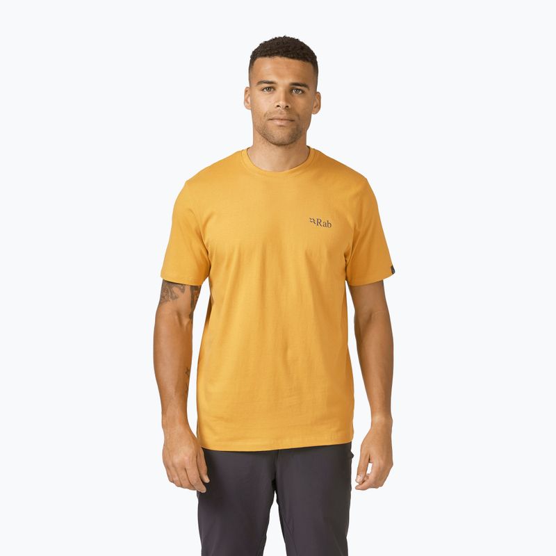 Tricou de trekking pentru bărbați Rab Stance Mountain Peak sahara QCB-66