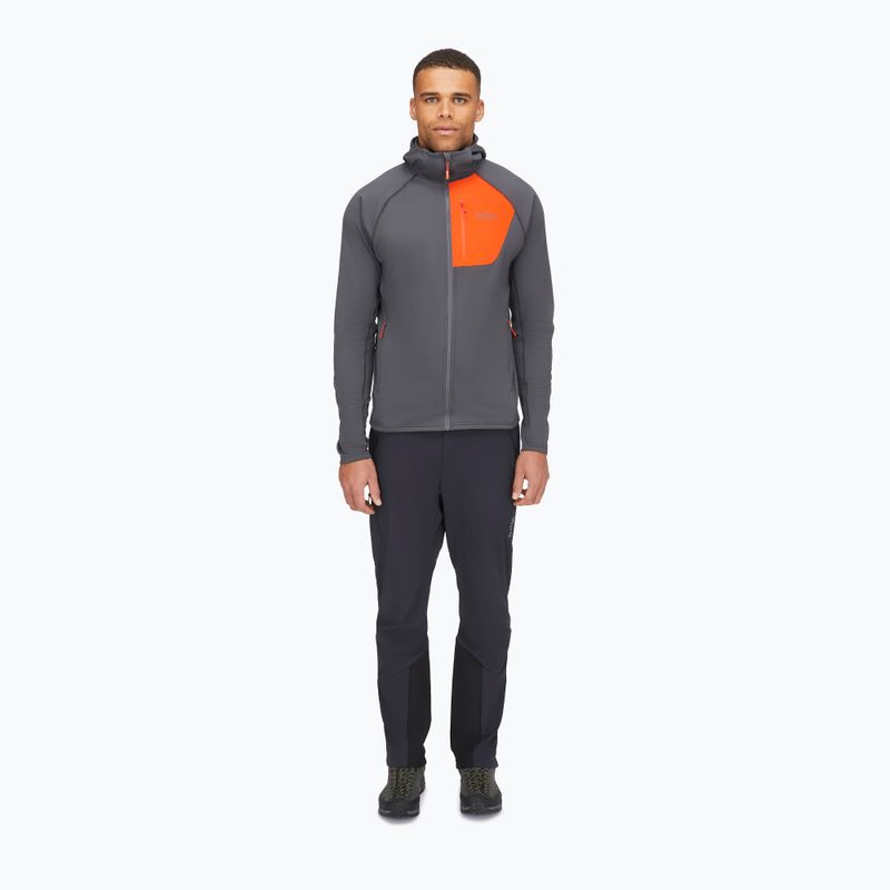 Hanorac bărbătesc Rab Superflux Hoody graphene/firecracker 4