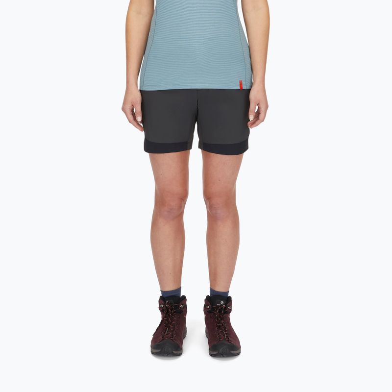 Pantaloni scurți de trekking pentru femei Rab Torque Mountain anthracite/black 4