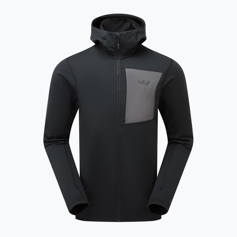 Hanorac bărbătesc Rab Superflux Hoody black QFG-13-BLK 4