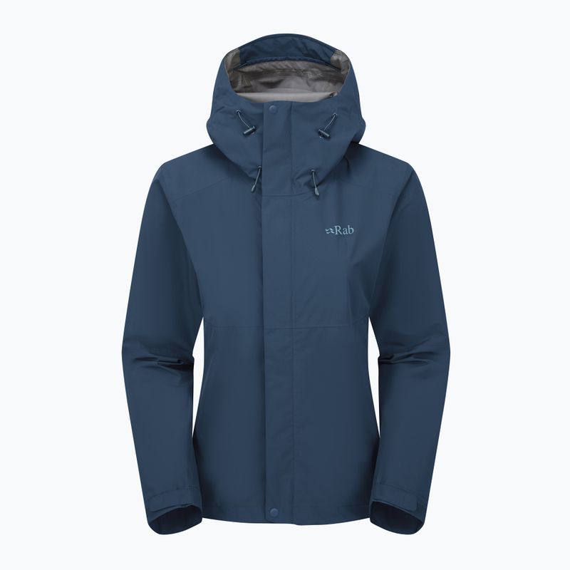 Geacă de ploaie pentru femei Rab Downpour tempest blue