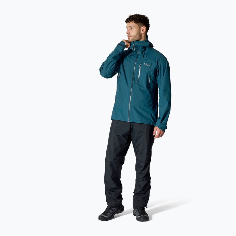 Pantaloni de trekking pentru bărbați Rab Downpour Mountain black 2