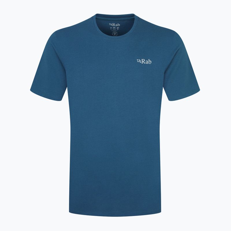 Tricou pentru bărbați  Rab Stance Mountain Peak tempest blue