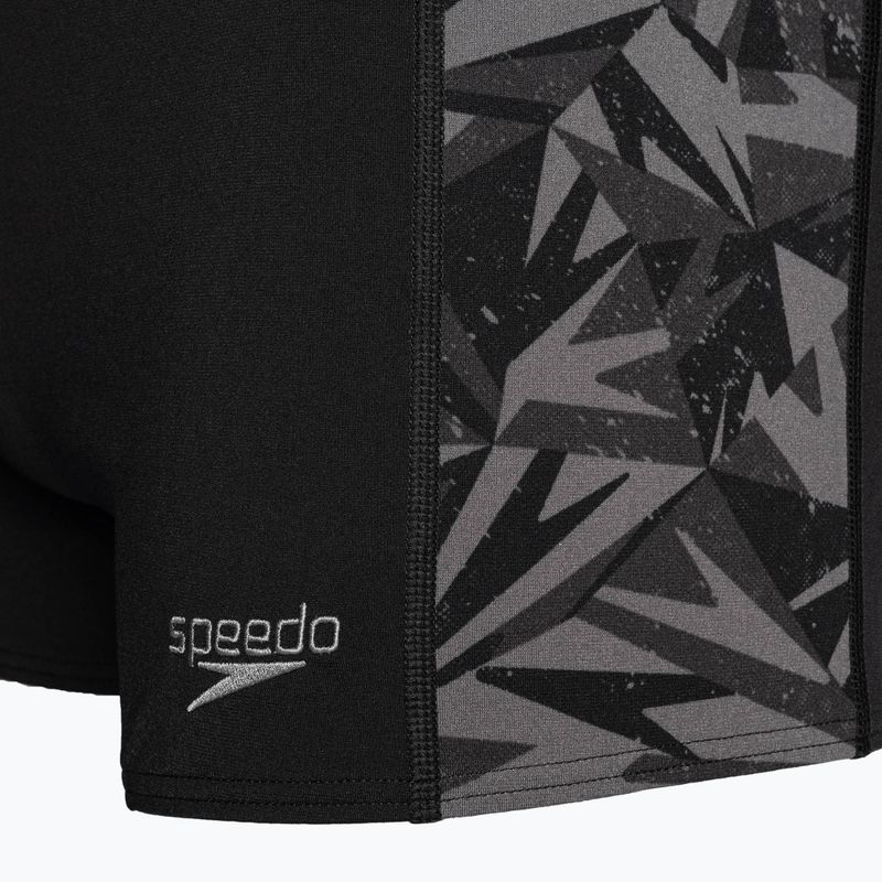 Speedo Hyperboom slip de înot negru/gri-oxid
