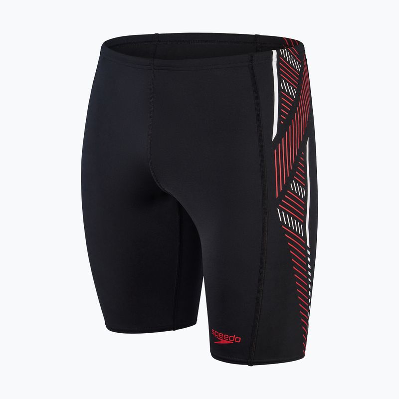 Costume de baie Speedo Tech Panel Jammer pentru bărbați negru și roșu 8-00303414537
