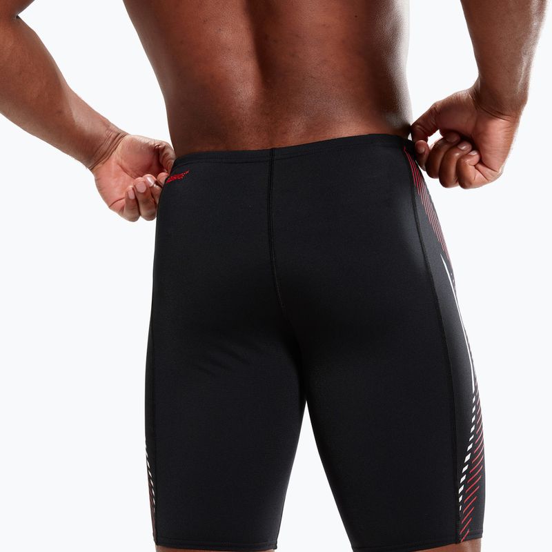 Costume de baie Speedo Tech Panel Jammer pentru bărbați negru și roșu 8-00303414537