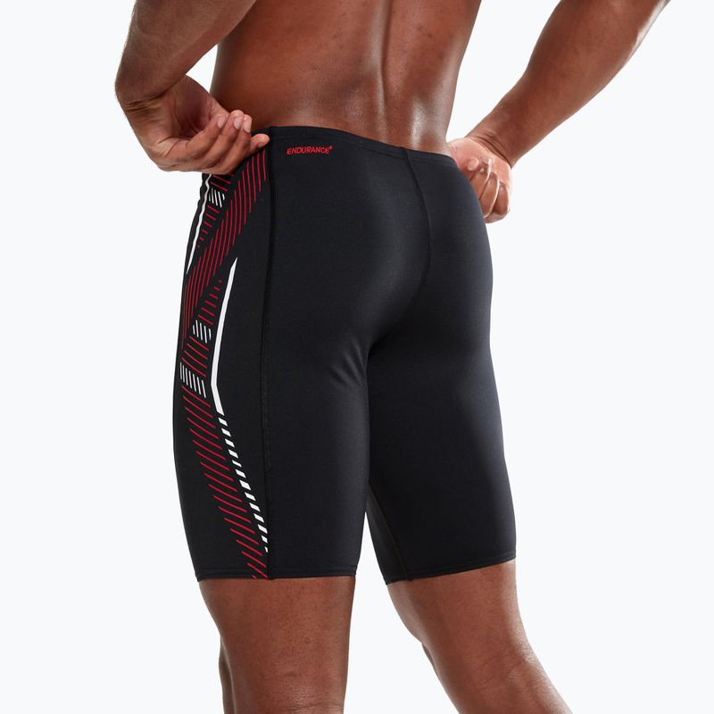 Costume de baie Speedo Tech Panel Jammer pentru bărbați negru și roșu 8-00303414537