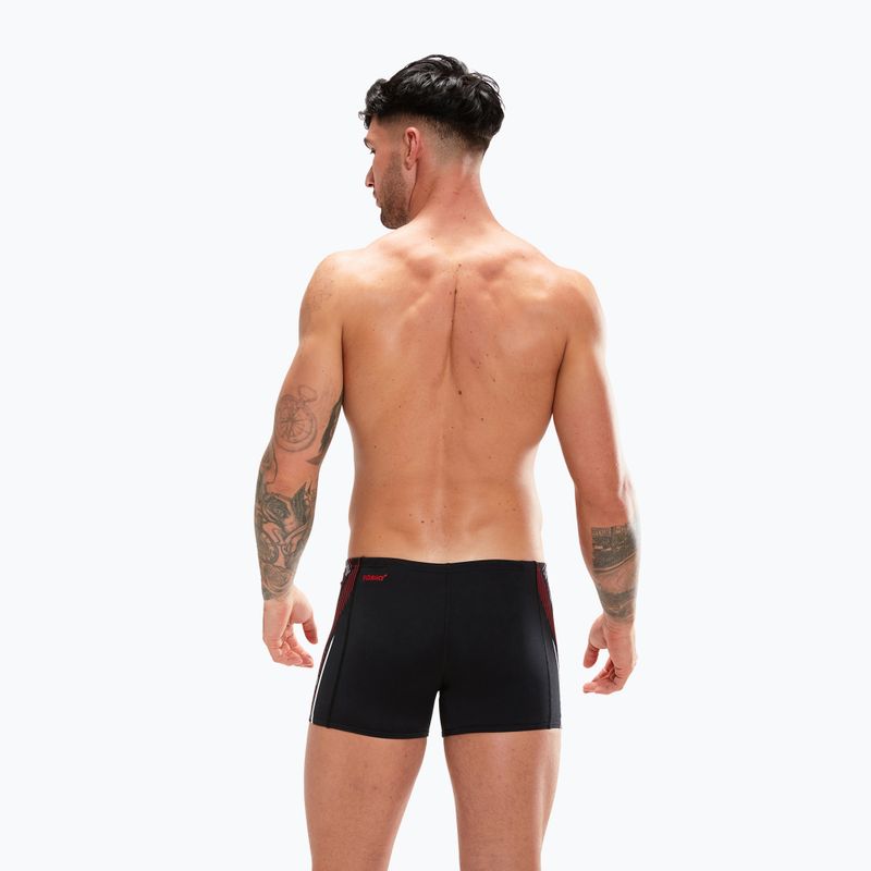 Boxeri de înot Speedo Tech Panel Aquashort pentru bărbați, negru și roșu 8-00303514539 6