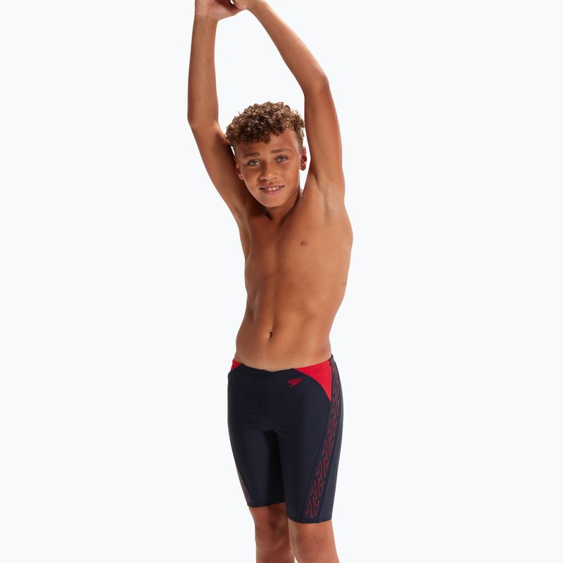 Speedo Hyper Boom Logo Splice Jammer de înot pentru copii albastru marin 8-0031521517878