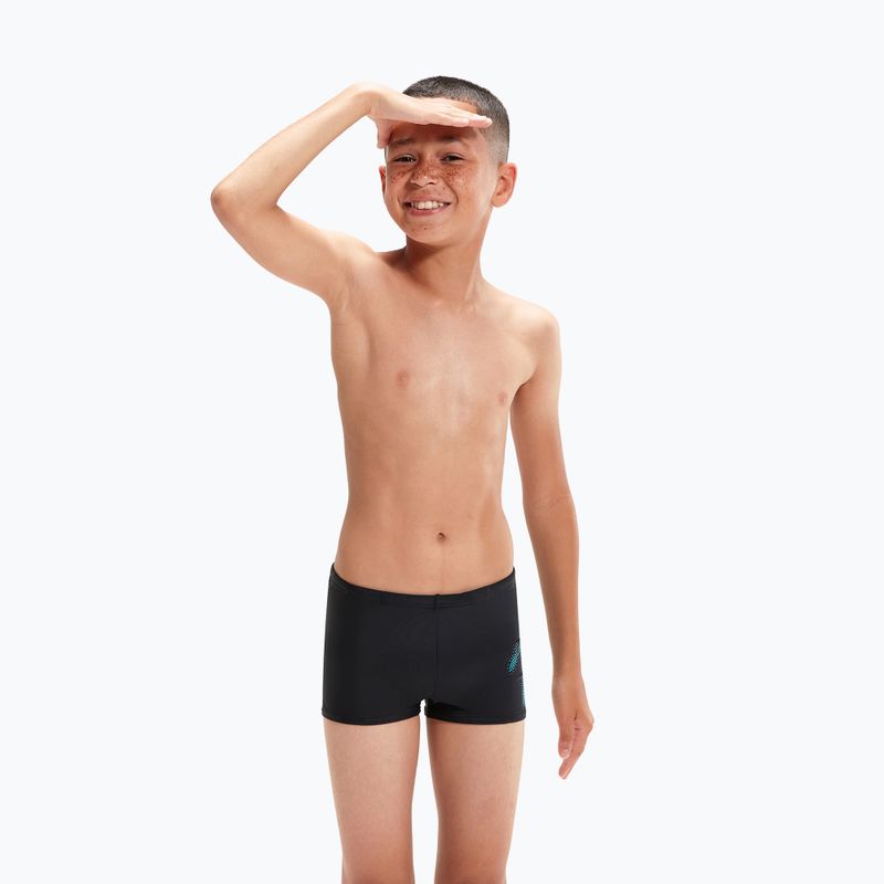 Speedo Hyper Boom Logo Placement Aquashort pantaloni de înot pentru copii negru 8-00315415190