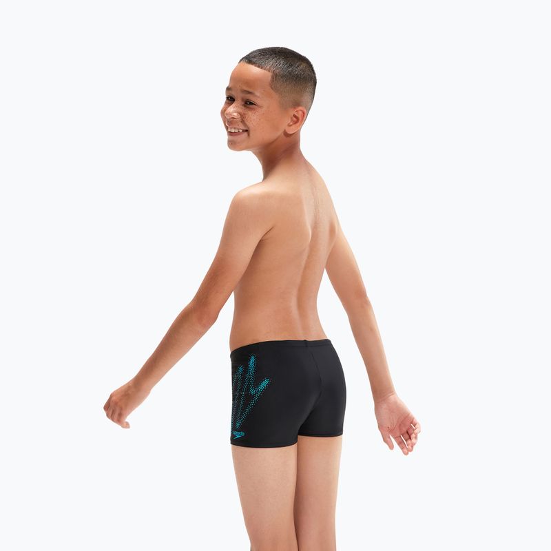 Speedo Hyper Boom Logo Placement Aquashort pantaloni de înot pentru copii negru 8-00315415190