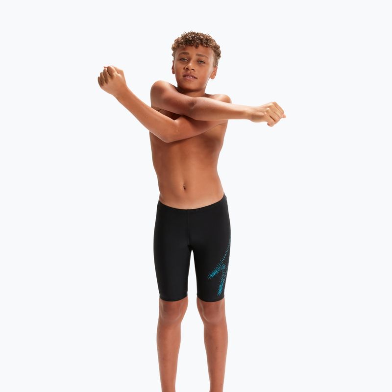 Speedo Hyper Boom Logo Placement Jammer de înot pentru copii negru 8-0031551515182 5