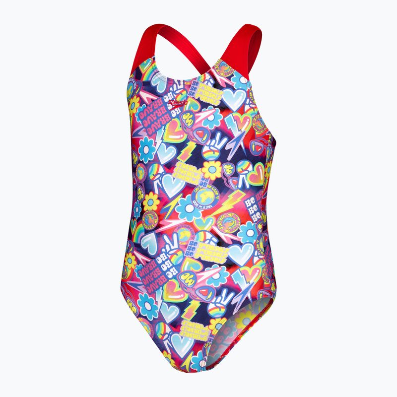 Speedo Digital Allover Splashback albastru/roșu Costum de baie dintr-o bucată pentru copii 8-00262314742
