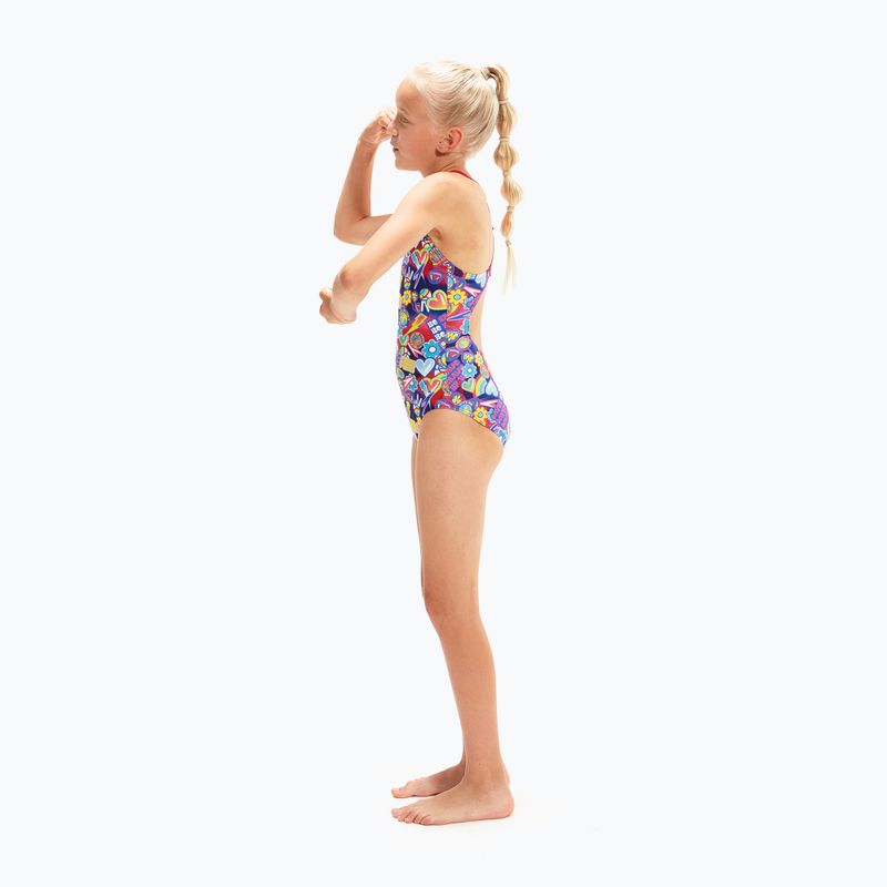 Speedo Digital Allover Splashback albastru/roșu Costum de baie dintr-o bucată pentru copii 8-00262314742