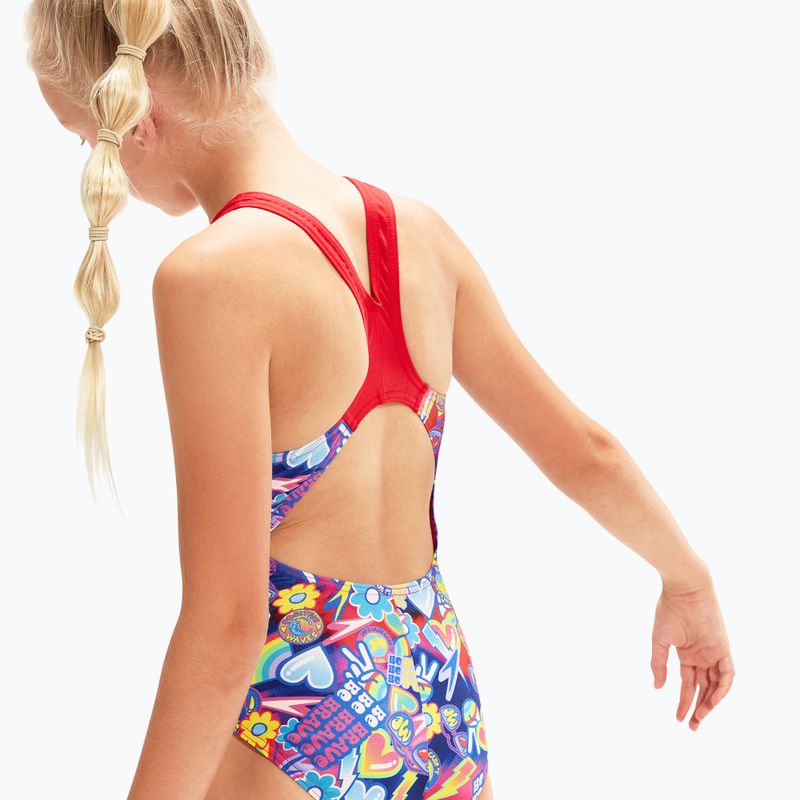 Speedo Digital Allover Splashback albastru/roșu Costum de baie dintr-o bucată pentru copii 8-00262314742