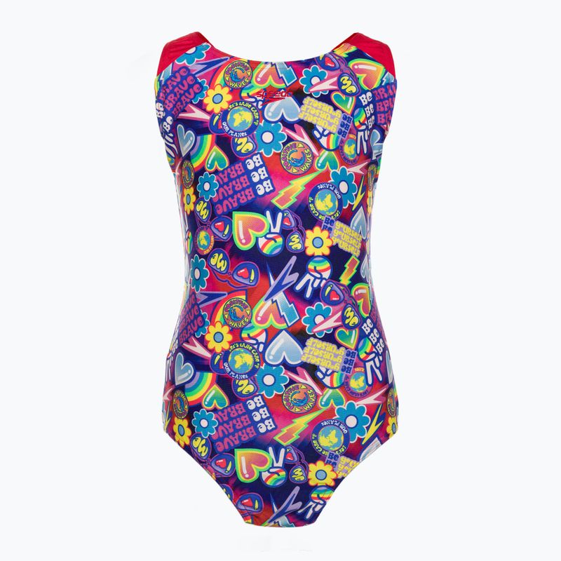 Speedo Digital Allover Splashback albastru/roșu Costum de baie dintr-o bucată pentru copii 8-00262314742