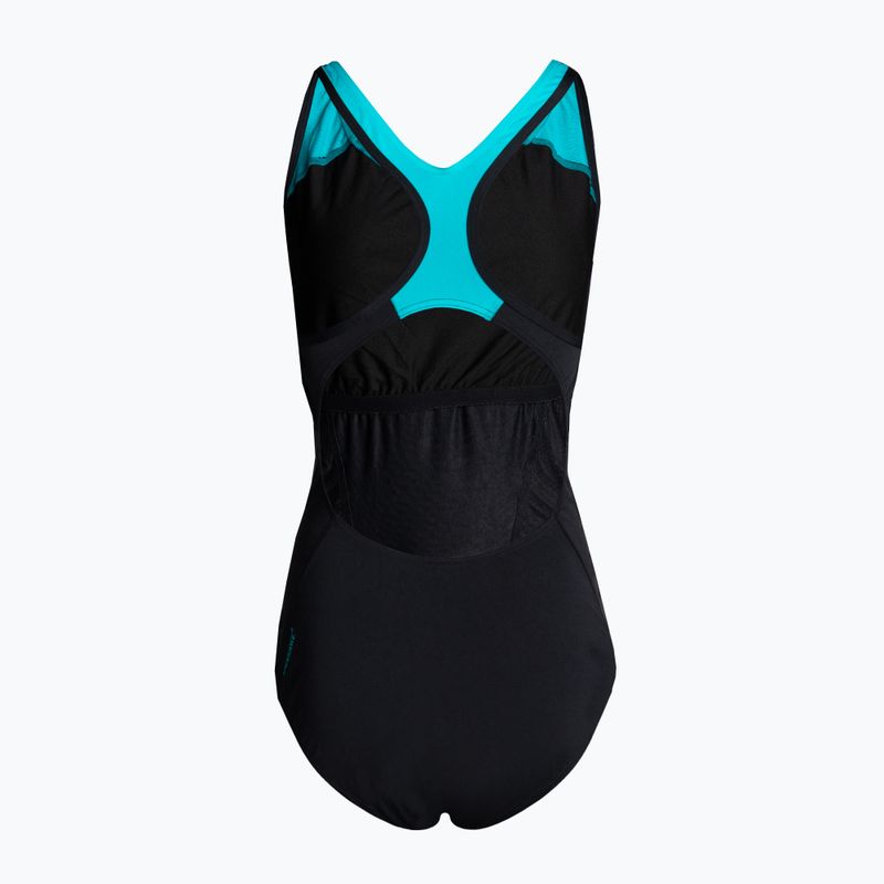 Speedo Plastisol Laneback costum de baie dintr-o bucată negru 8-00305414840 2