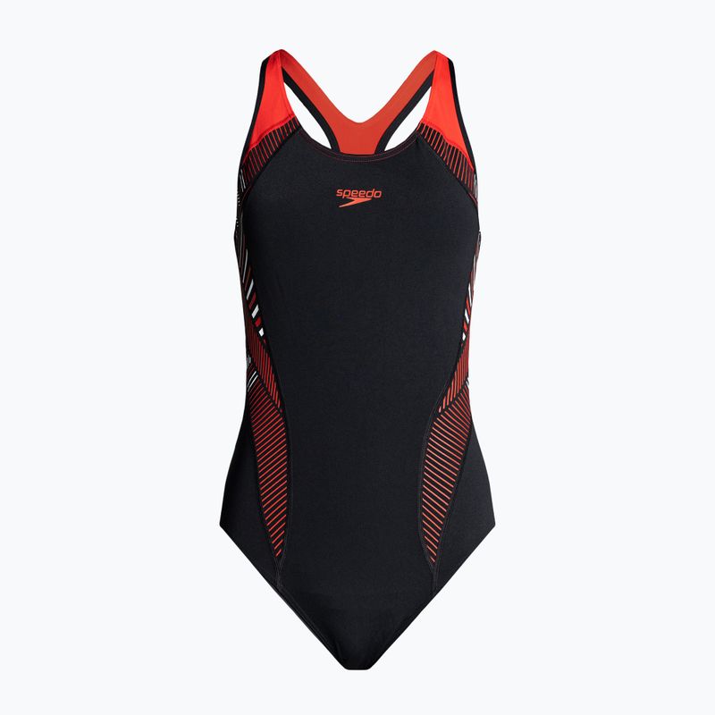 Speedo Plastisol Laneback costum de baie dintr-o bucată negru 8-00305414841