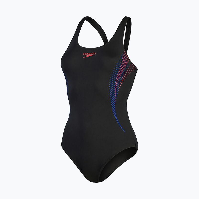 Speedo Placement Muscleback costum de baie dintr-o bucată negru 8-00305814836 5