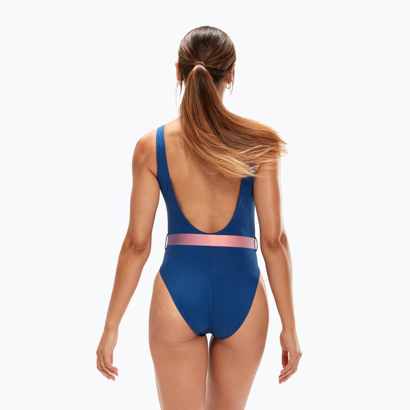 Speedo Costum de baie o piesă pentru femei cu centură adâncă U-Back albastru marin 8-00307415498 7