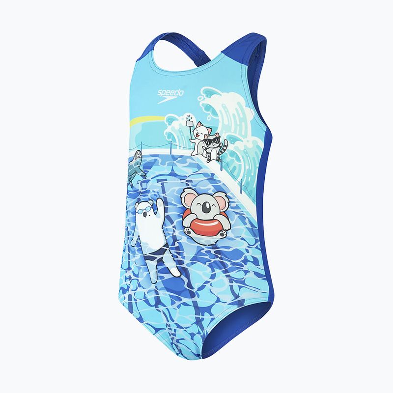 Costum de baie pentru copii Speedo costum de baie dintr-o singură piesă Costum de baie imprimat digital albastru 8-0797015161 3