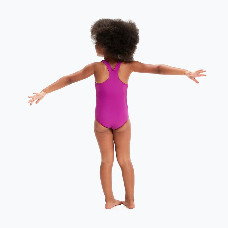 Speedo Costum de baie pentru copii, o singură bucată, imprimat digital, roz-violet 8-0797015162