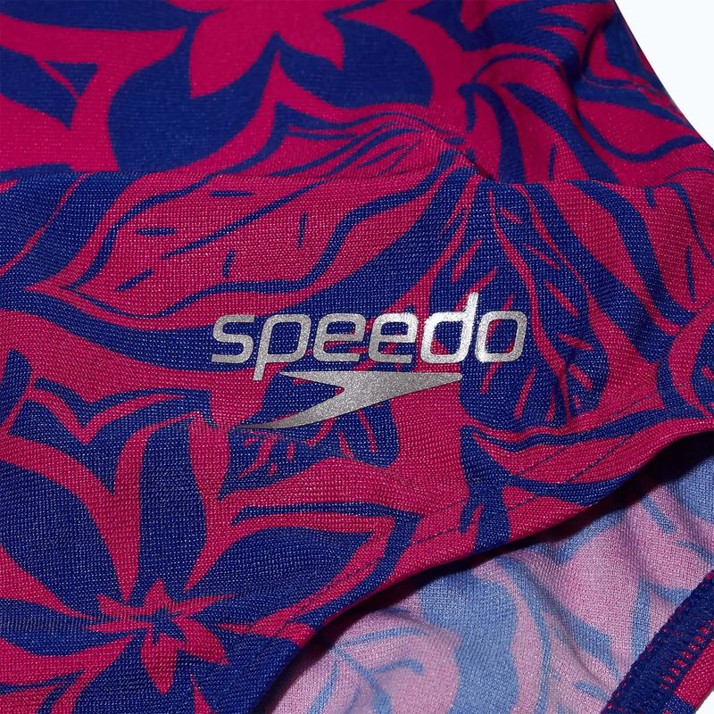 Costum de baie pentru femei Speedo Allover Digital Tie-Back chroma blue/electric pink