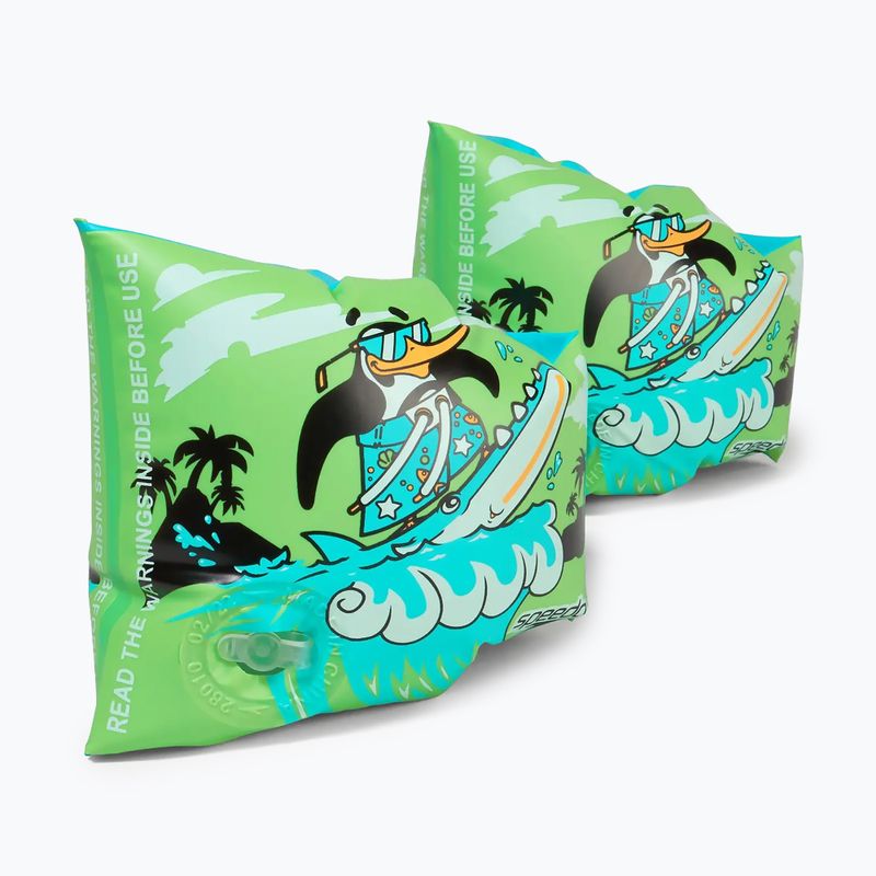 Mănuși de înot pentru copii Speedo Character Printed Armbands chima azure blue/fluro green 2