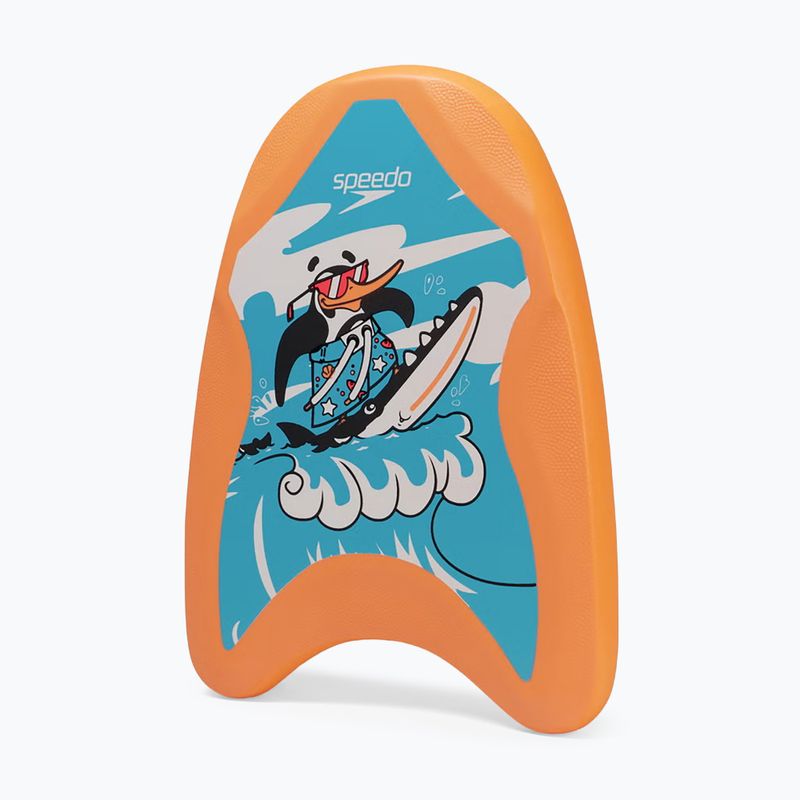 Placă de înot Speedo Turtle Printed Float chima azure blue/fluro orange 2