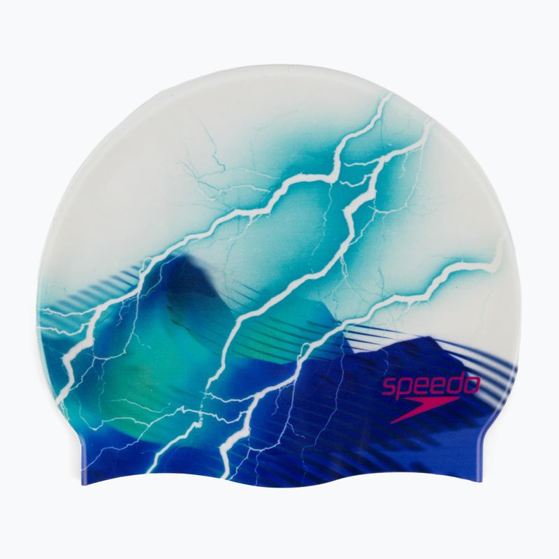 Speedo Șapcă imprimată digital alb-albastru 8-135241414648