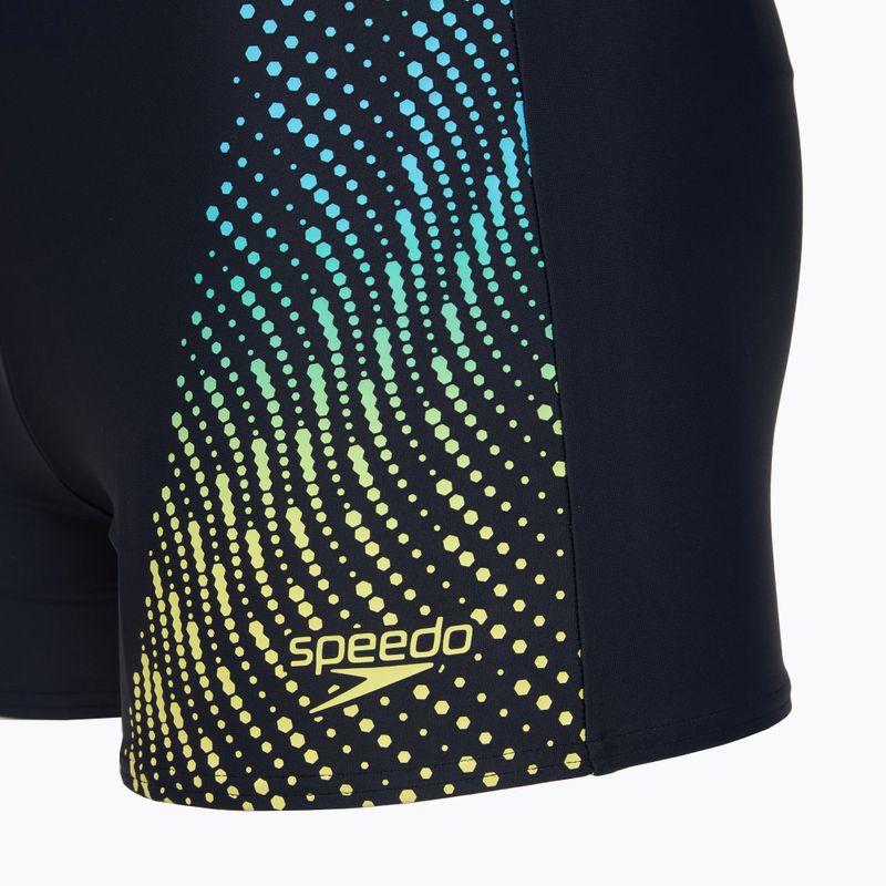 Boxeri de înot pentru bărbați Speedo Placement Aquashort blue/yellow 3