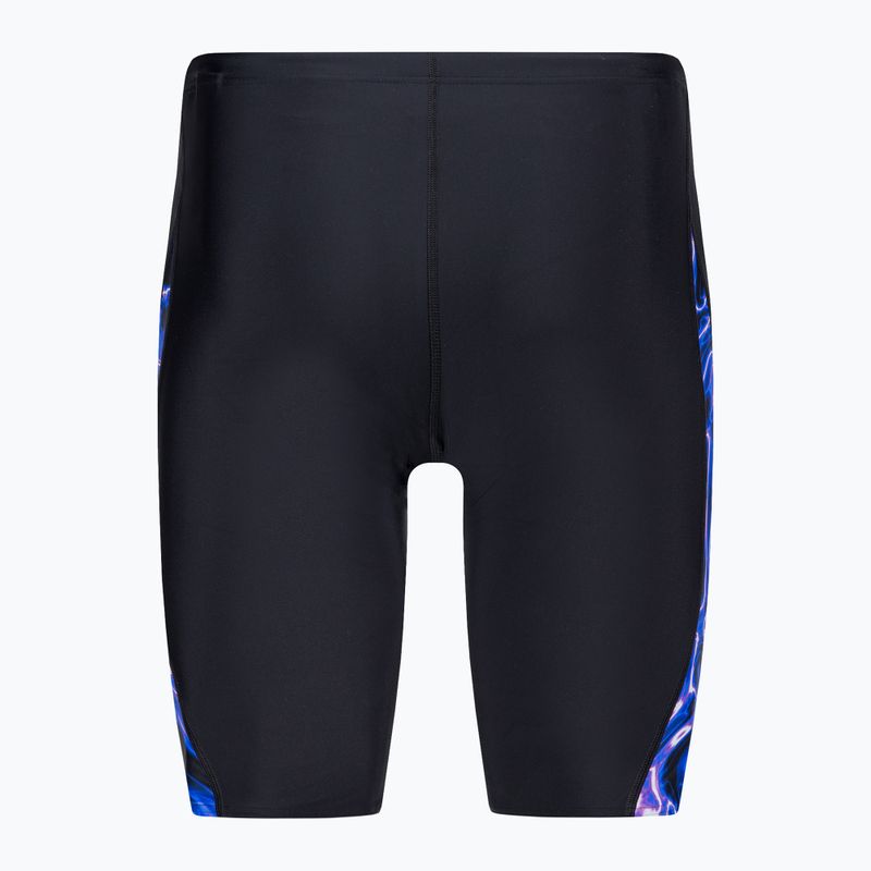 Pantaloni de baie Speedo Allover Digi V-Cut pentru bărbați, negru/albastru 2