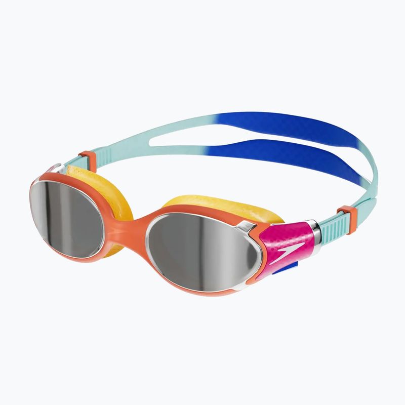 Ochelari de înot pentru copii Speedo Biofuse 2.0 Mirror cobalt pop/marine blue/volcanic orange