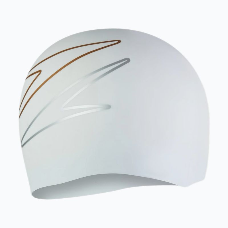 Cască de înot  Speedo Printed Silicone white/gold/silver 2