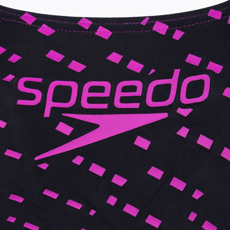 Speedo Medley Logo 1 Piece costum de baie pentru femei negru/violet 3