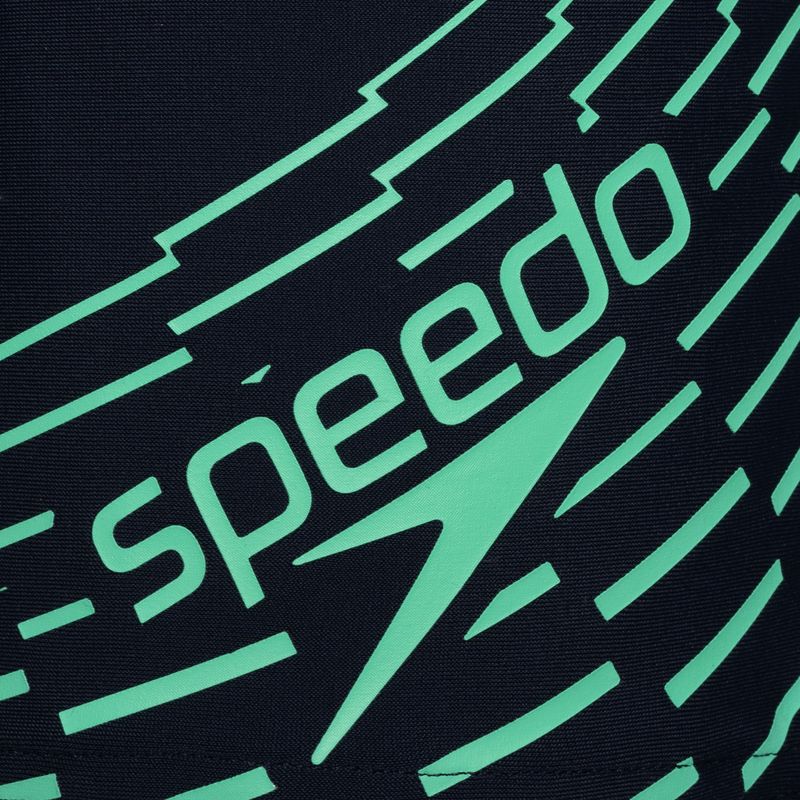 Speedo Medley Logo slip de înot pentru copii, bleumarin/verde