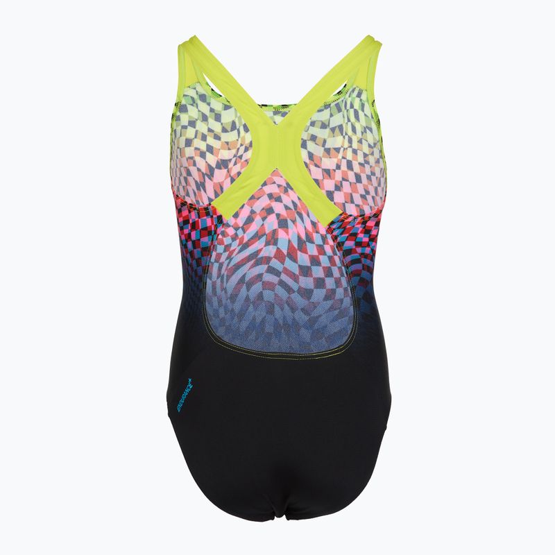 Costum de înot dintr-o singură piesă pentru copii Speedo Digital Placement Powerback black/pink 2